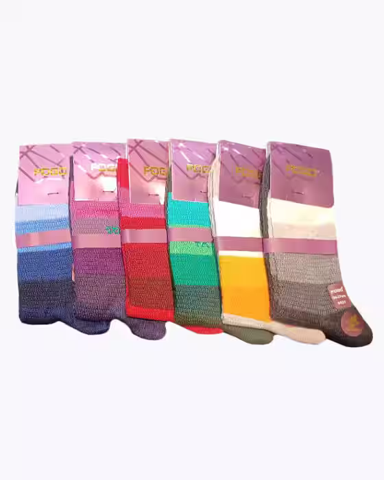 جوراب کلاسیک مردانه طرحدار رنگی FOGO